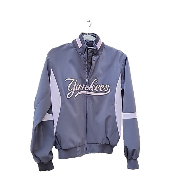 Majestic Jackets & Blazers - Women's NYY insulated bomber style jacket, Authentic MLB, Medium, gray.